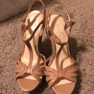 Jessica Simpson Wedge Heels - in color tan